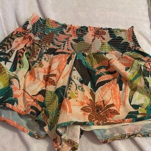 Aerie High Waist Floral Print Shorts